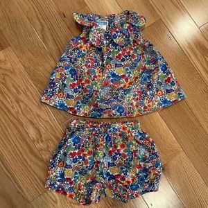 Jacadi floral shirt pants set size 18 months